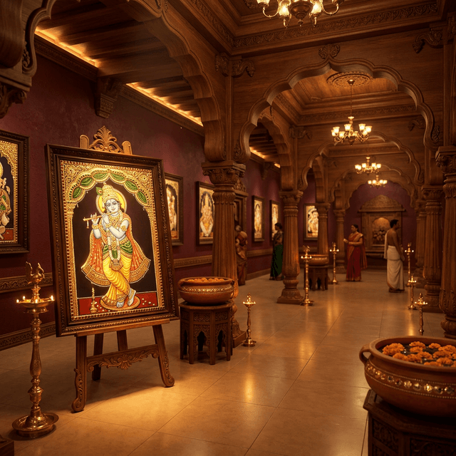 Luxurious traditional South Indian art gallery